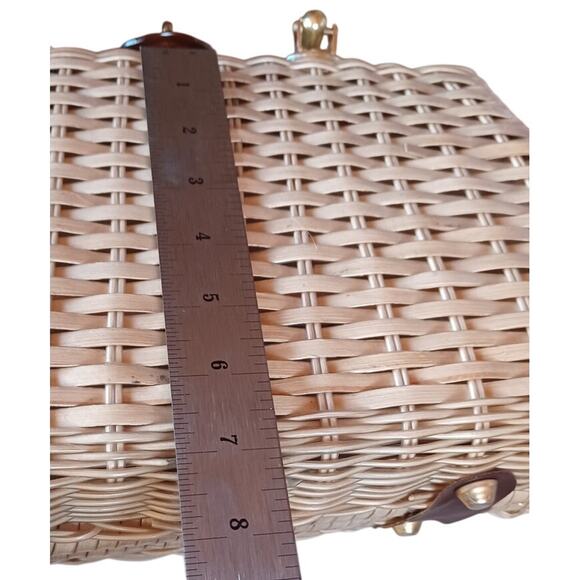 Vintage 1950s/60s Princess Charming by Atlas Wicker Seashell Lucite Handbag - Picture 11 of 12